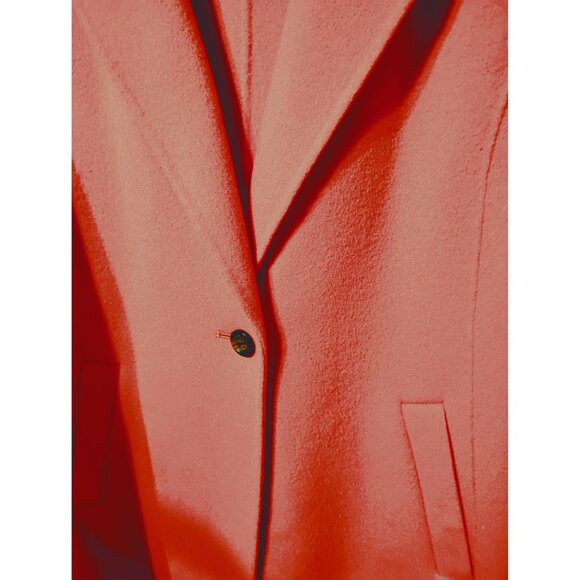 Talbots deep peach color jacket size 12, office, church 90% wool 10% nylon - Picture 2 of 6